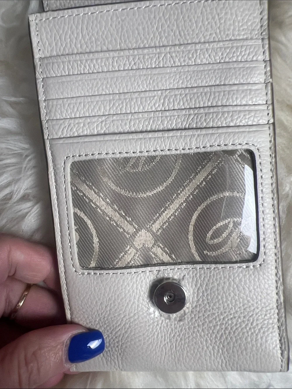 Brighton Cream Pebble Leather Crossbody Phone Bag with Medallion